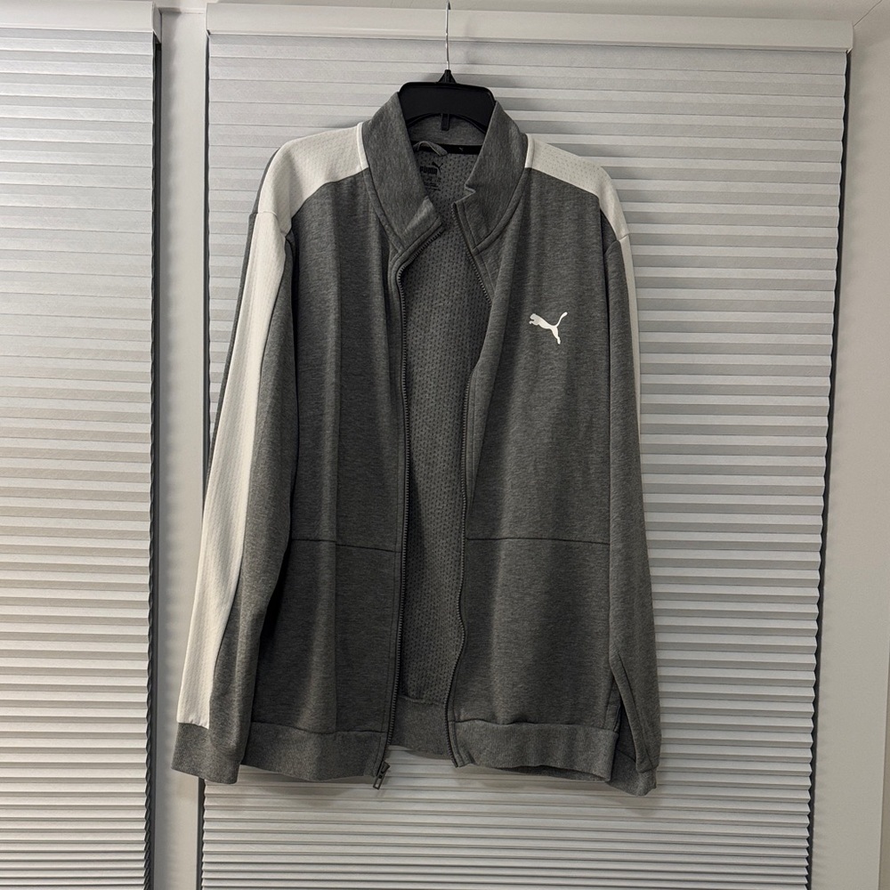 Puma Charcoal and Ivory Zip-Up Jacket
